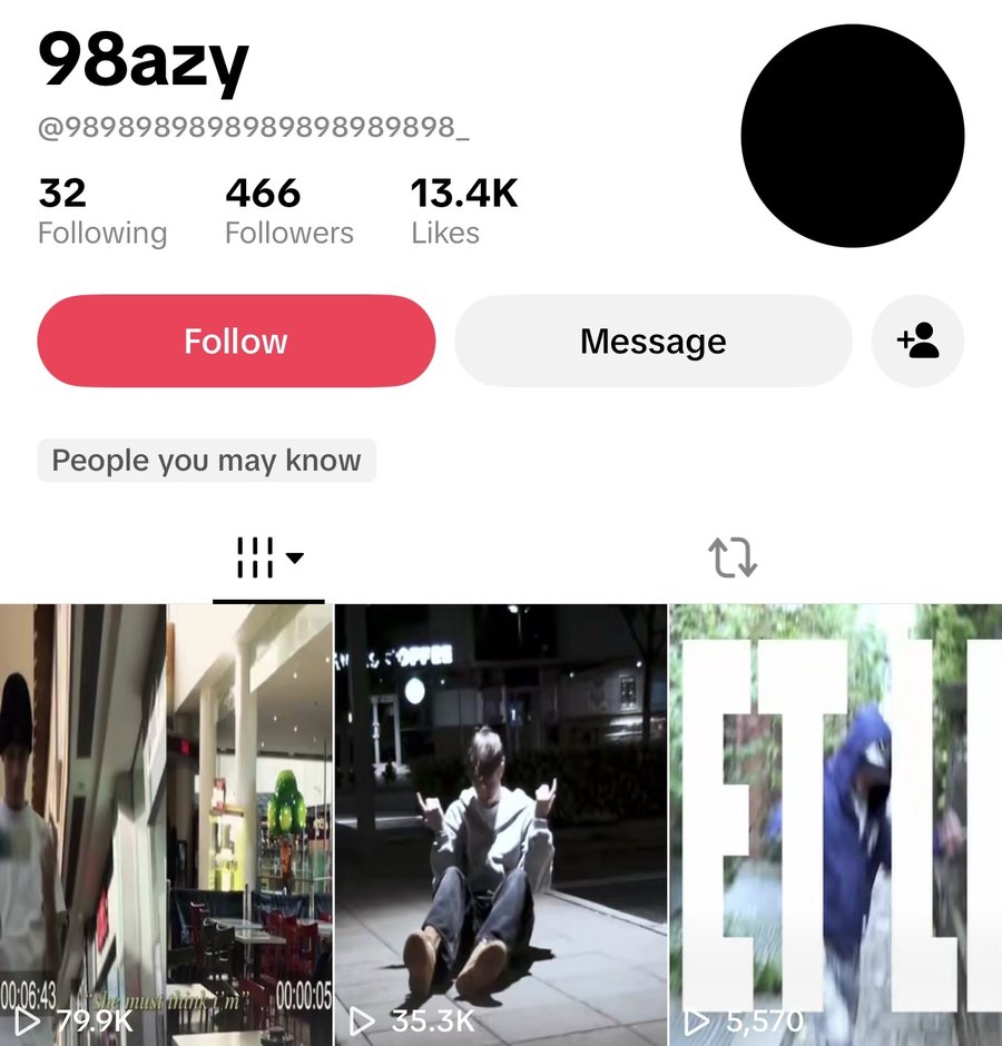 tiktok profile of an artist zestro worked with: 466 followers, and the videos zestro directed and edited with 79.9K, 35.3K and 5,570 views.